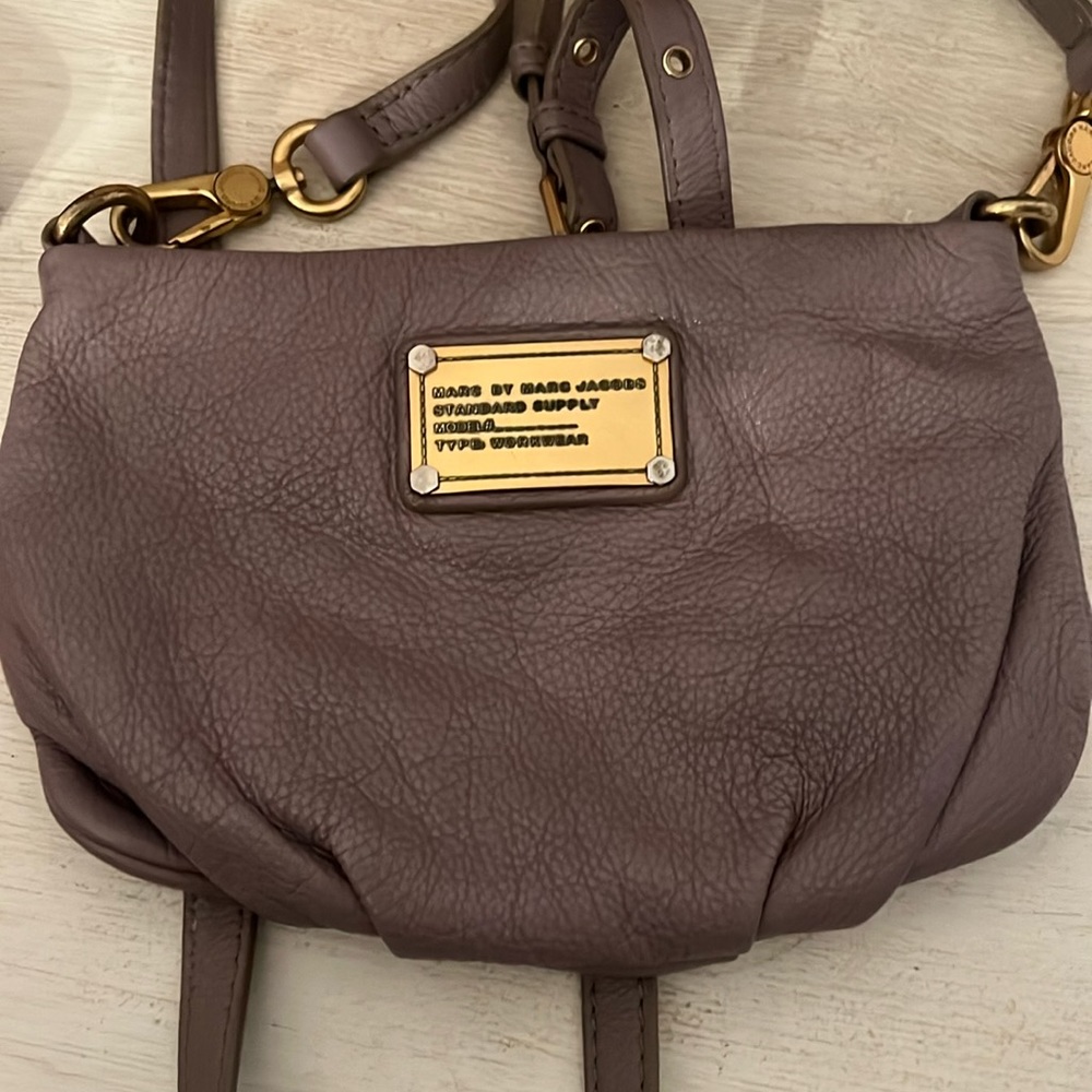 Used Marc by Marc Jacobs Pewter Pebble Leather Crossbody
